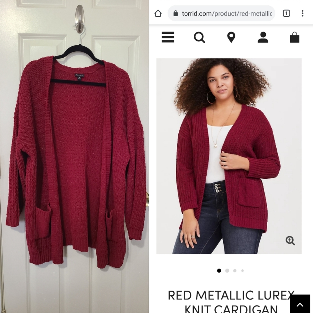 Red Sparkly Cardigan